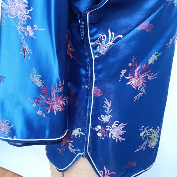 Cheongsam Top Mandarin Collar Knotted Buttons Womens size 40 Traditional Chinese - Picture 15 of 16